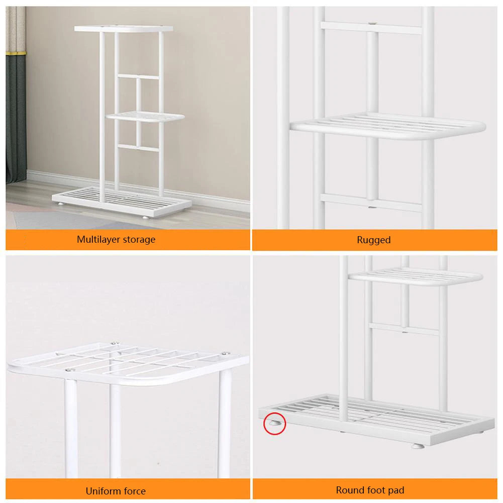 8 Tier Metal Plant Stand Indoor Outdoor Garden Display Rack