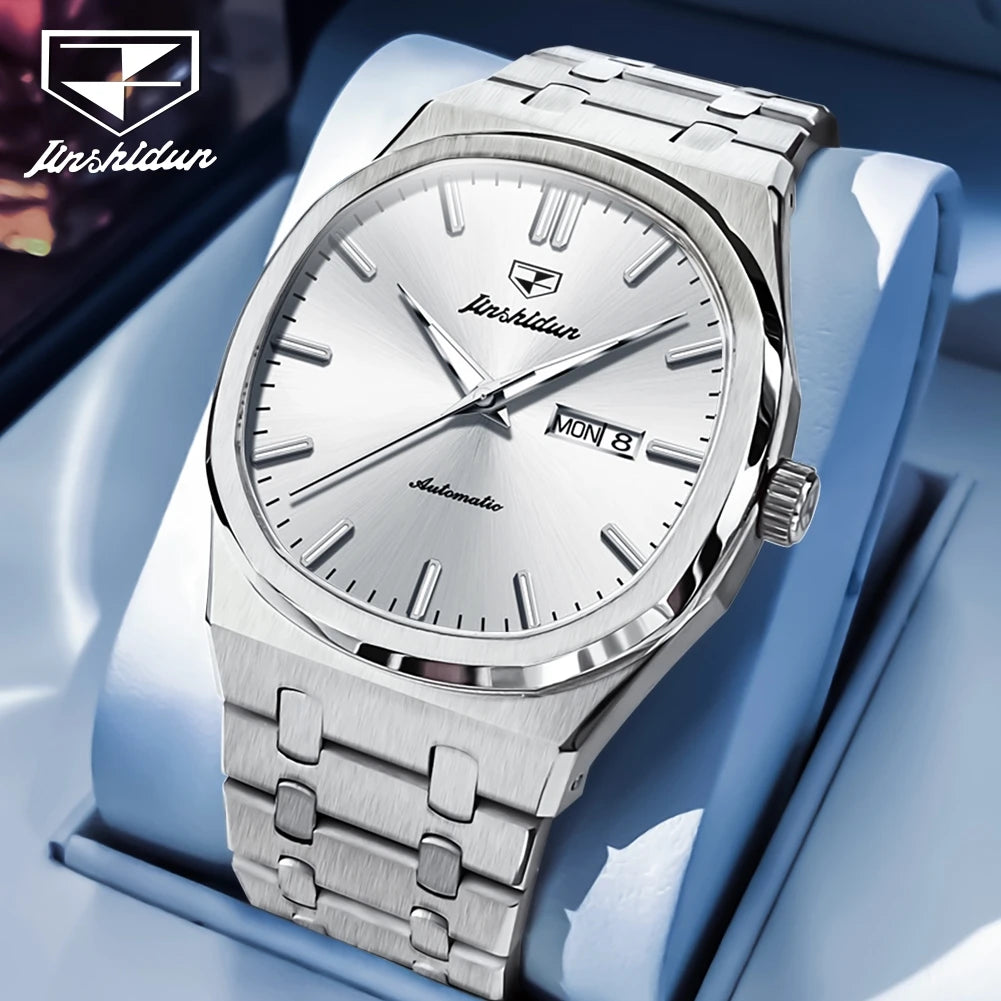 OUPINKE Automatic Mechanical Watch For Men Dual Calendar Waterproof