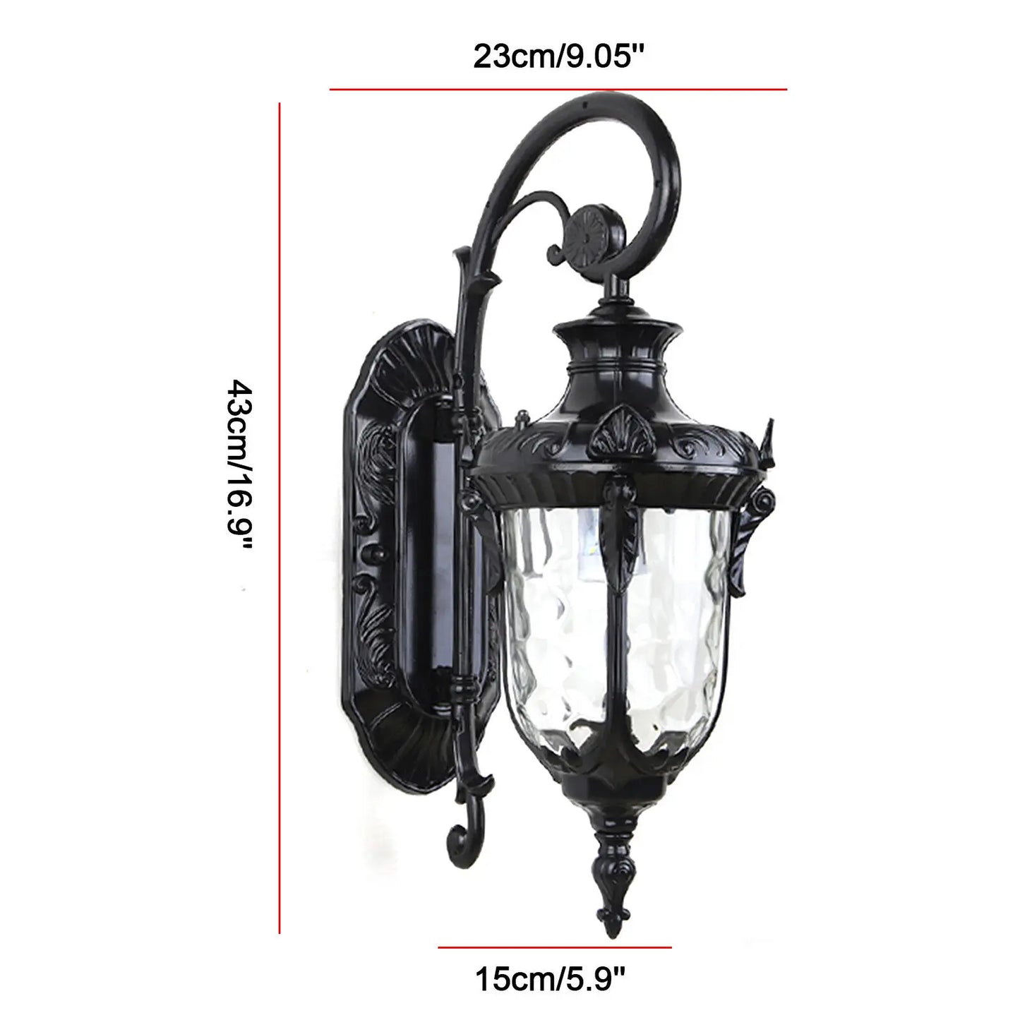Outdoor Wall Light Fixture Exterior Waterproof Sconce Porch Garden Lamp