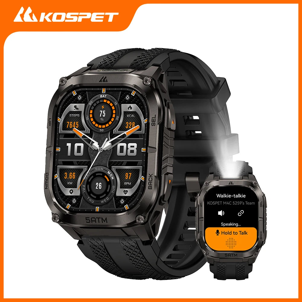 KOSPET Tank M4C Rugged Smartwatch For Men Military Grade GPS