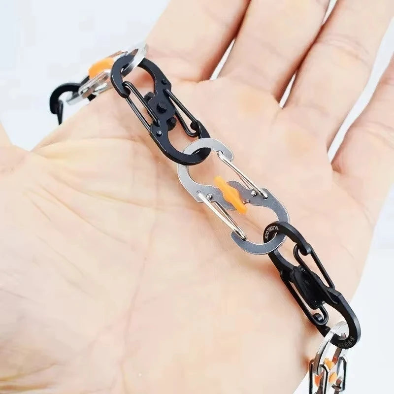 Mini S Type Locking Carabiner Aluminum Outdoor Gear