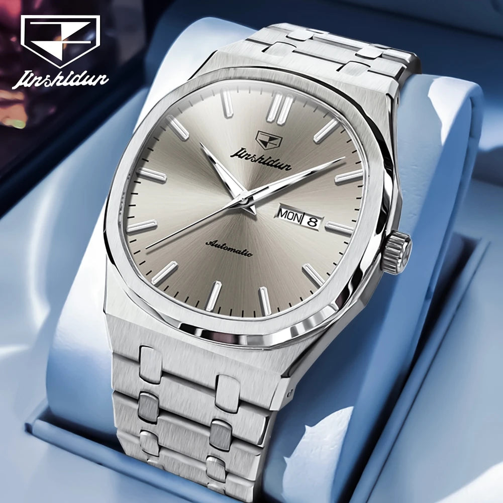 OUPINKE Automatic Mechanical Watch For Men Dual Calendar Waterproof