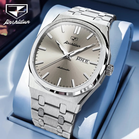 OUPINKE Automatic Mechanical Watch For Men Dual Calendar Waterproof