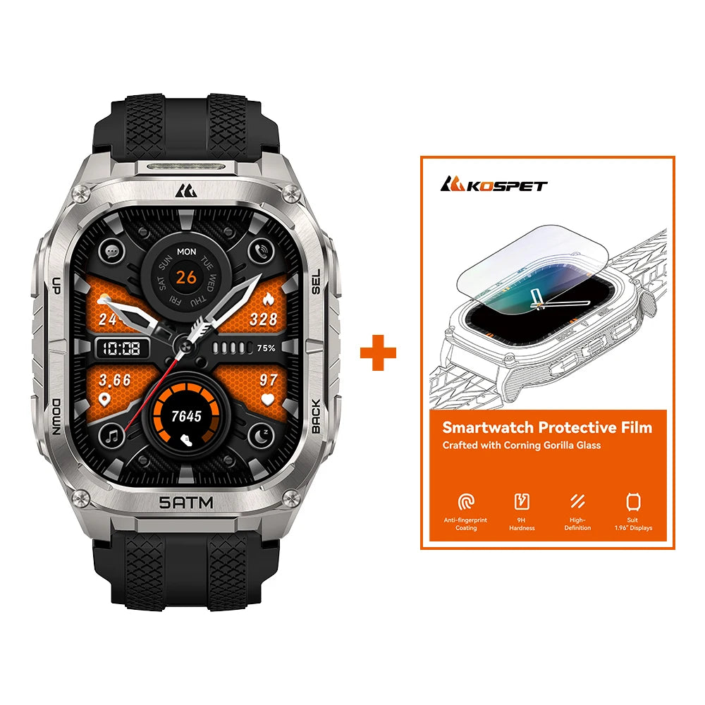 KOSPET Tank M4C Rugged Smartwatch For Men Military Grade GPS