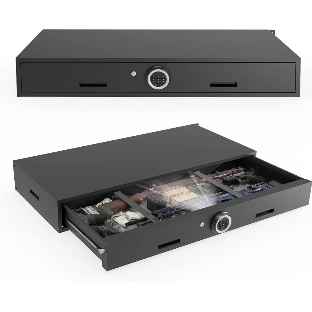 Under Bed Gun Safe for Rifles and Pistols With Digital Panel Lock Alarm