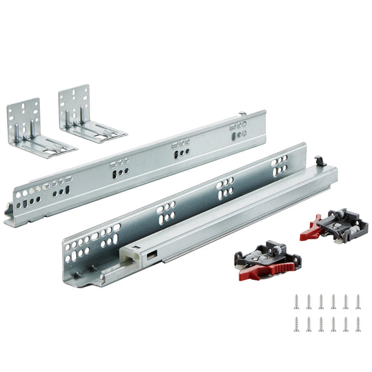Drawer Bottom Side Mount Rails Full Extension Soft Close Slides