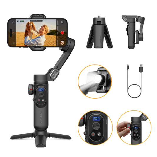 AOCHUAN Smart X Pro Smartphone Gimbal Stabilizer 3 Axis
