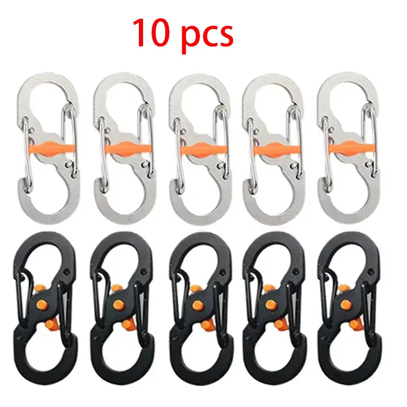 Mini S Type Locking Carabiner Aluminum Outdoor Gear