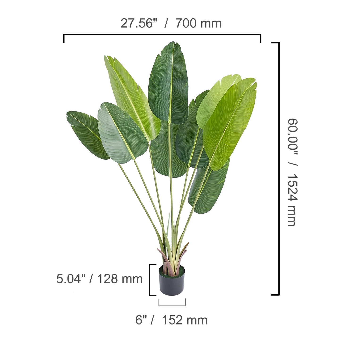 Artificial Palm Tree Faux Plant For Home Decor Low Maintenance
