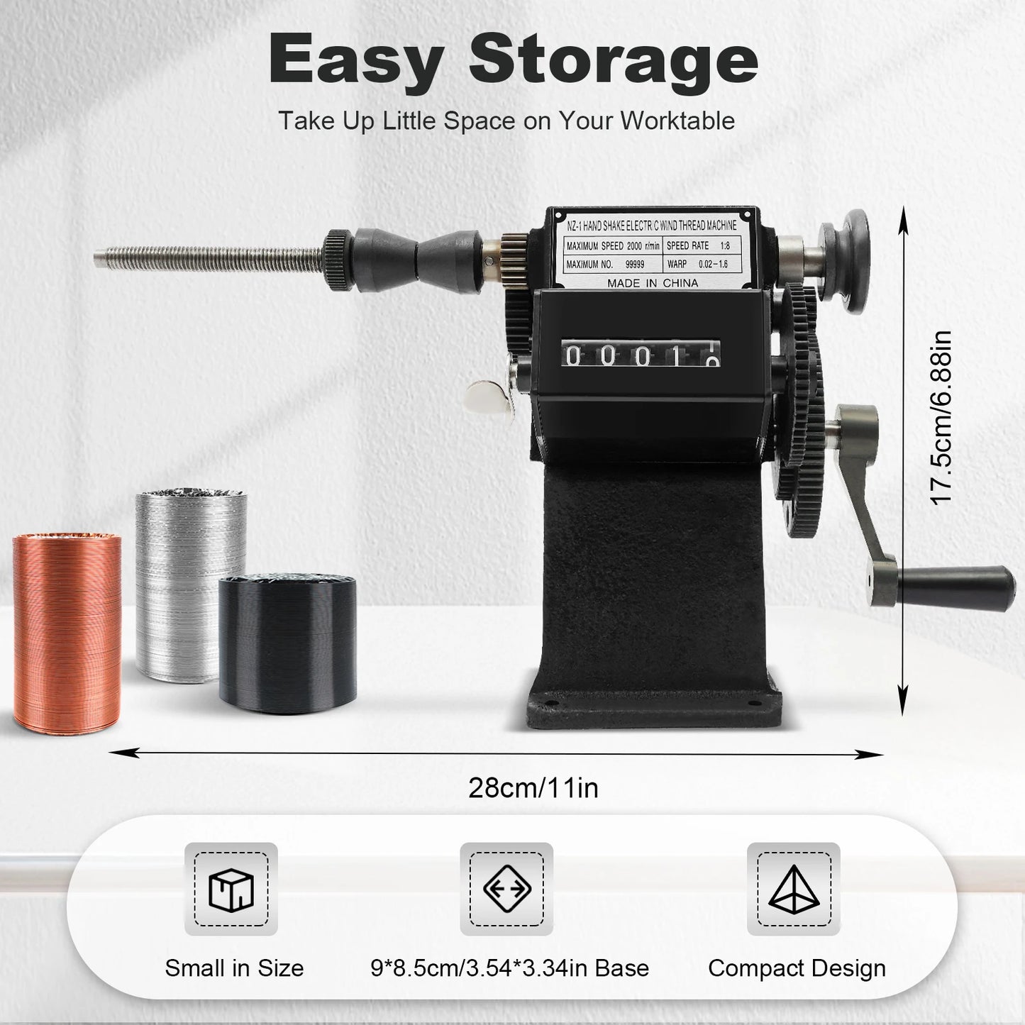 Fishing Line Spooler With Counting Machine For Accurate Spooling