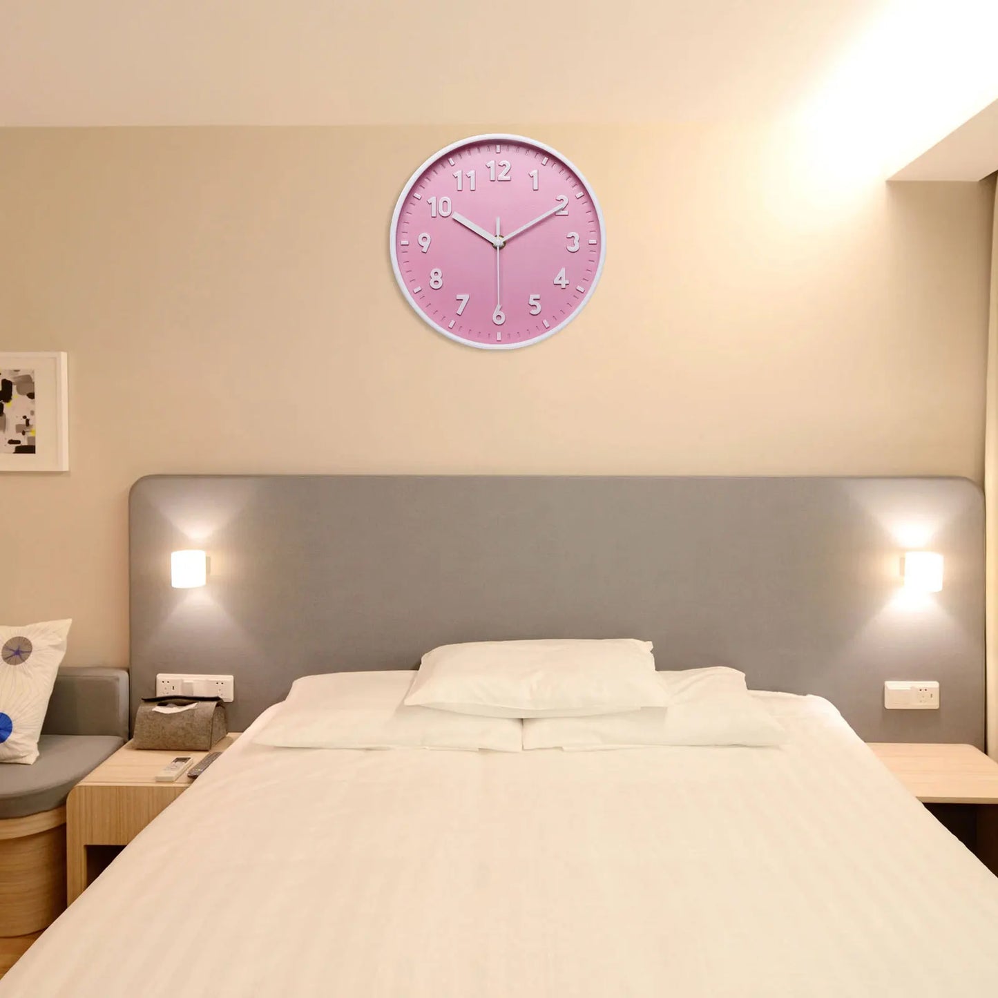 UXCELL 3D Number Wall Clock Quartz Silent Battery Operated Decorative