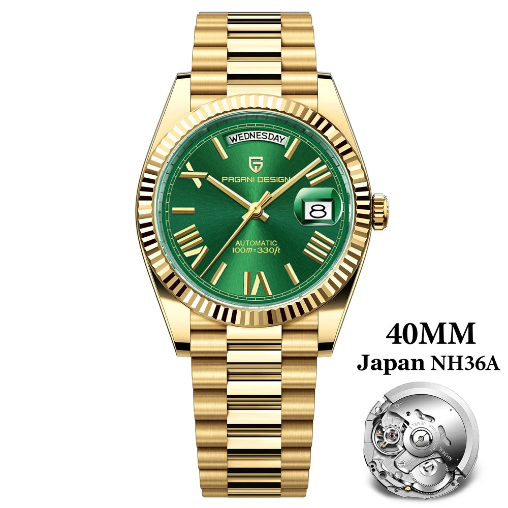 PAGANI DESIGN DD40 Luxury Automatic Mens Watch NH36A Sapphire Crystal
