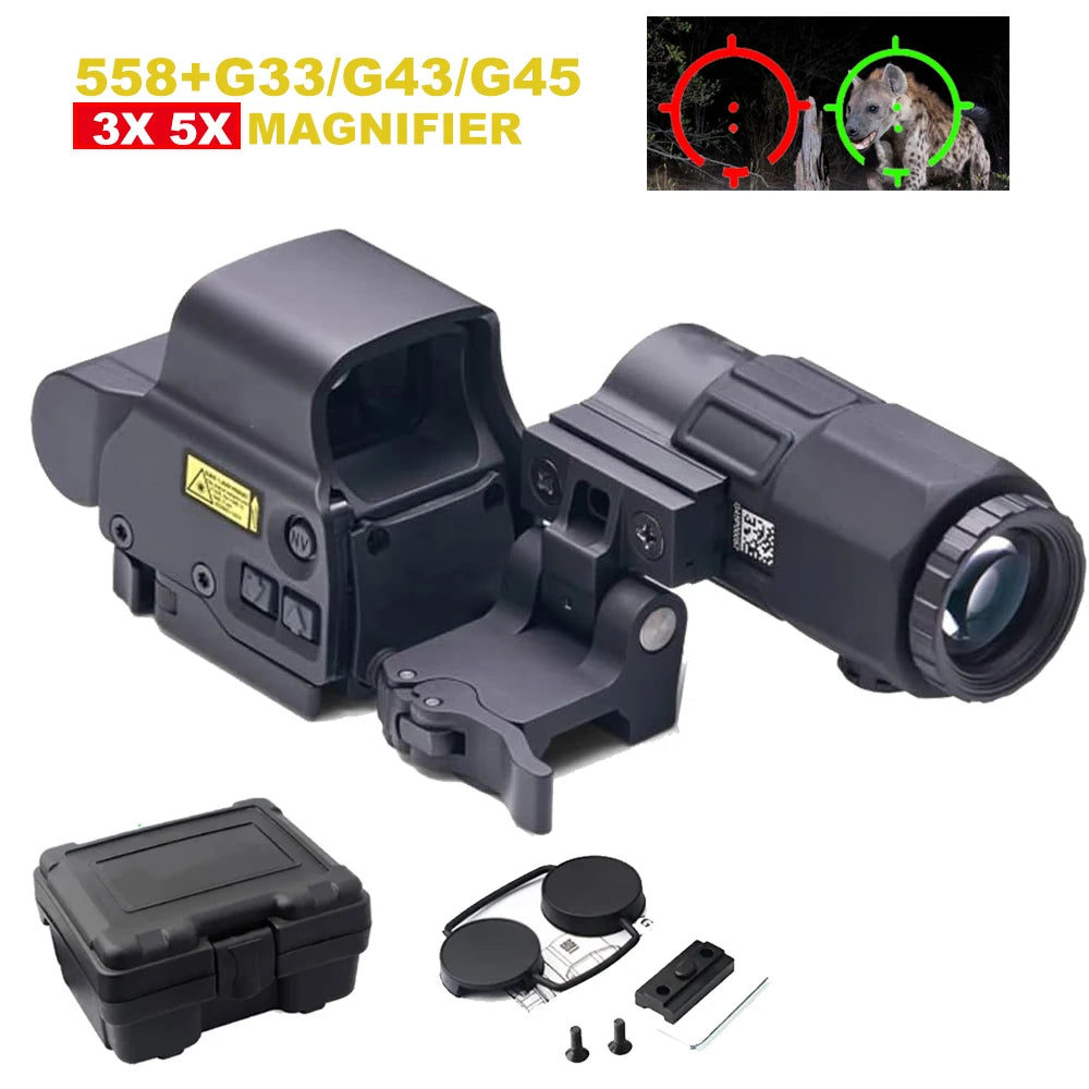 Bestsight 558 Holographic Collimator Rifle Sight With 20mm Rail Mount