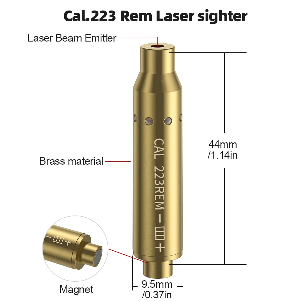 Cal.223 Rem Magnetic Laser Calibration Tool For Shooting Practice