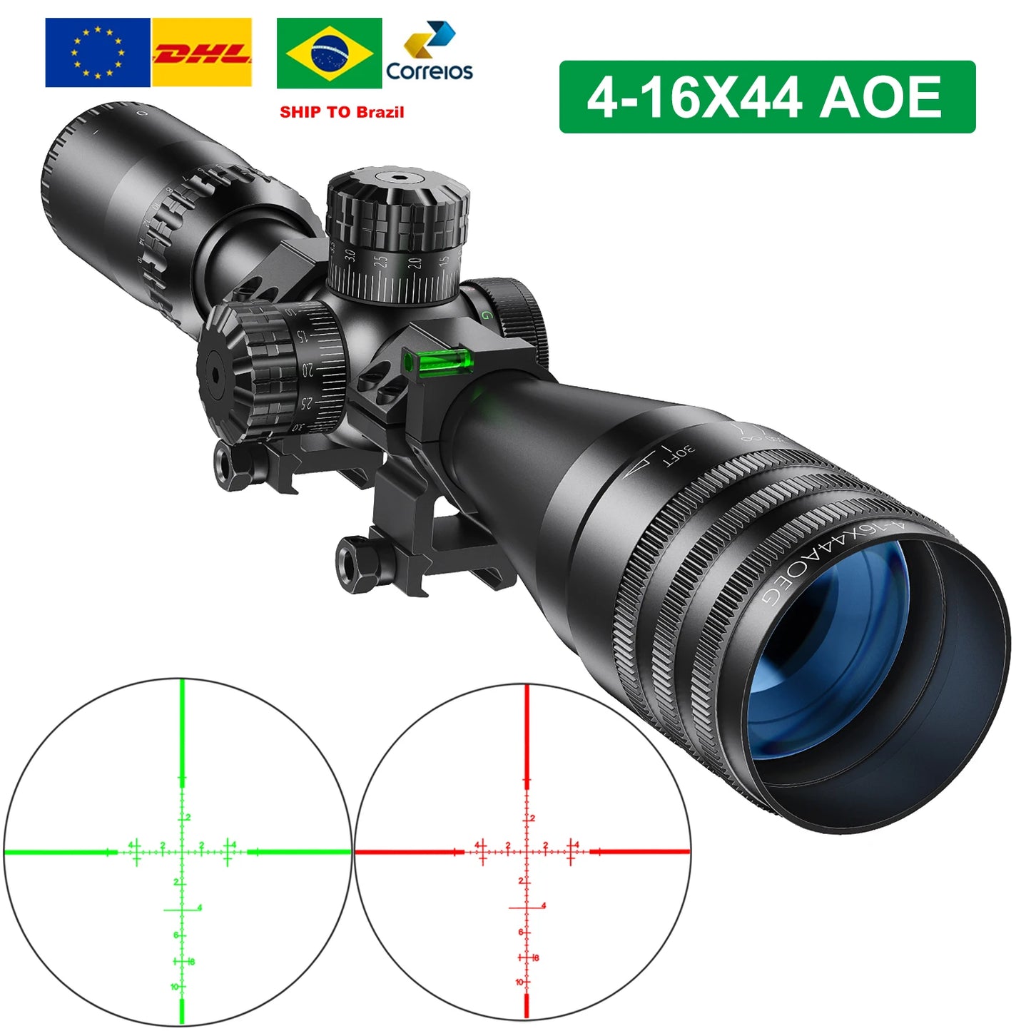 Bestsight 4 to 16x44 Tactical Rifle Scope Illuminated