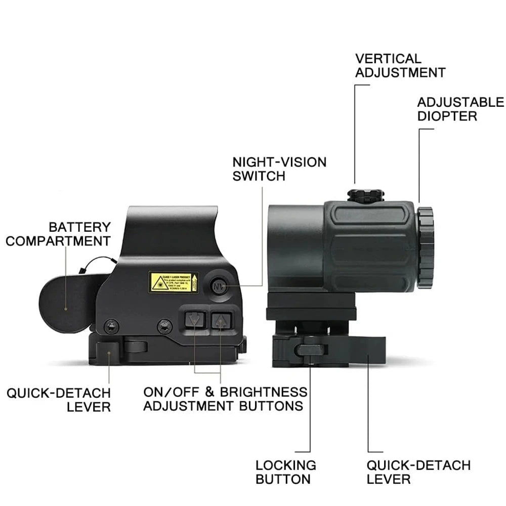 Bestsight 558 Holographic Collimator Rifle Sight With 20mm Rail Mount