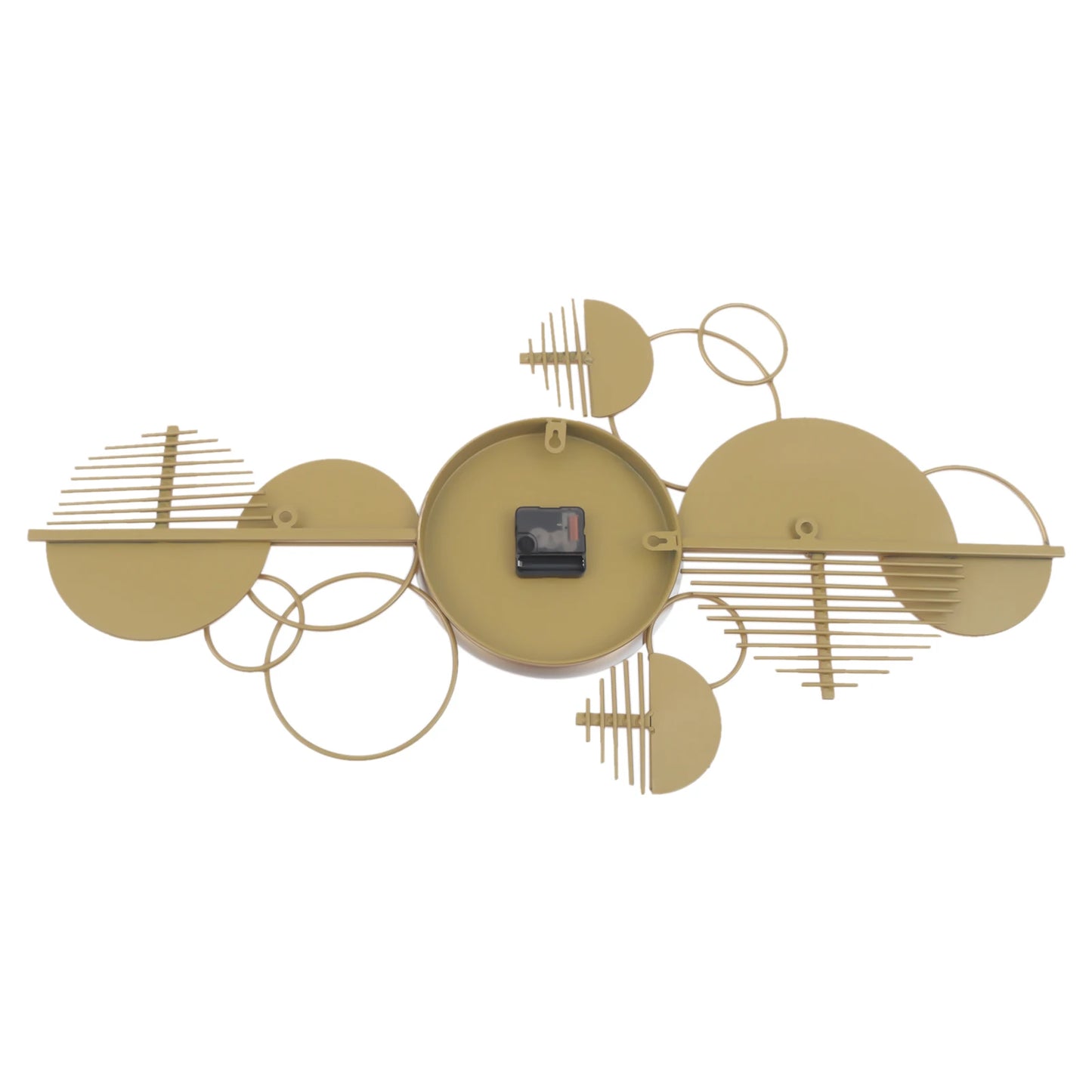 Modern Metal Wall Clock Silent Battery Operated Minimalist Decor