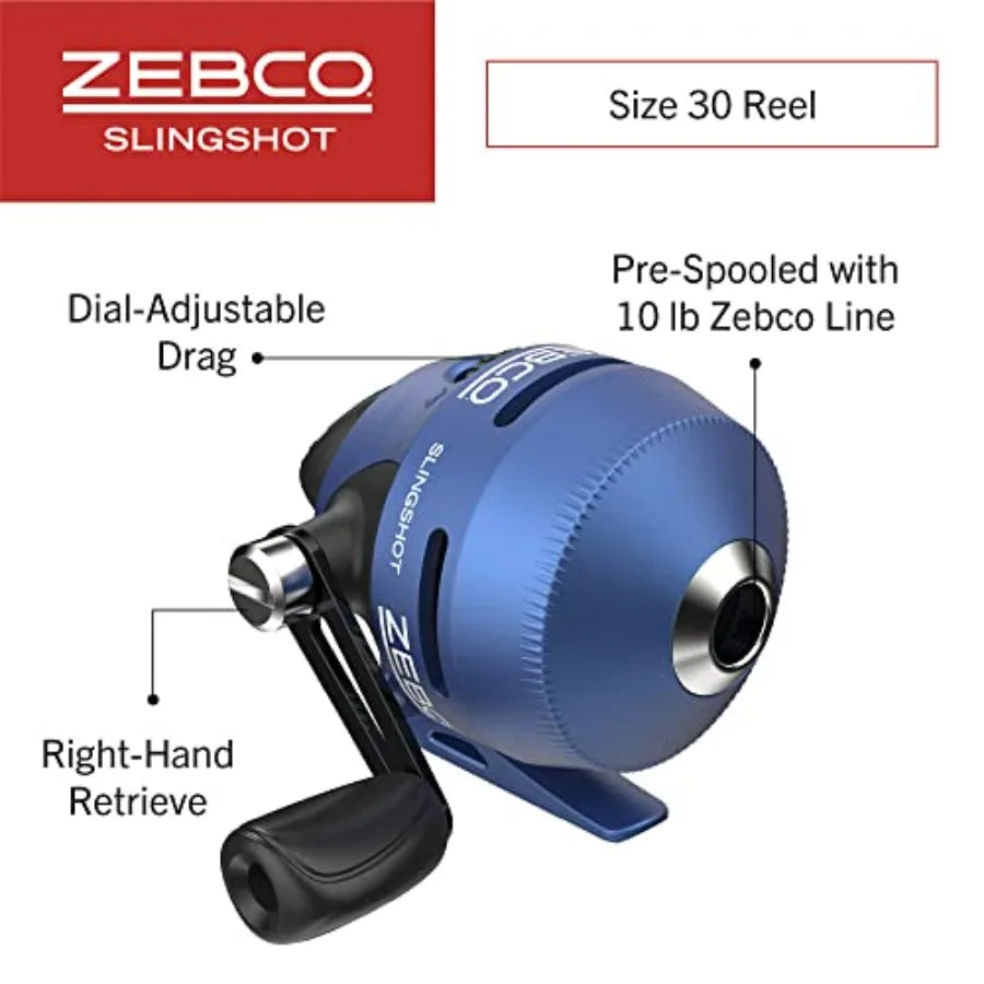 Spincast Reel And Rod Combo 2-Piece Right Hand Retrieve Fishing
