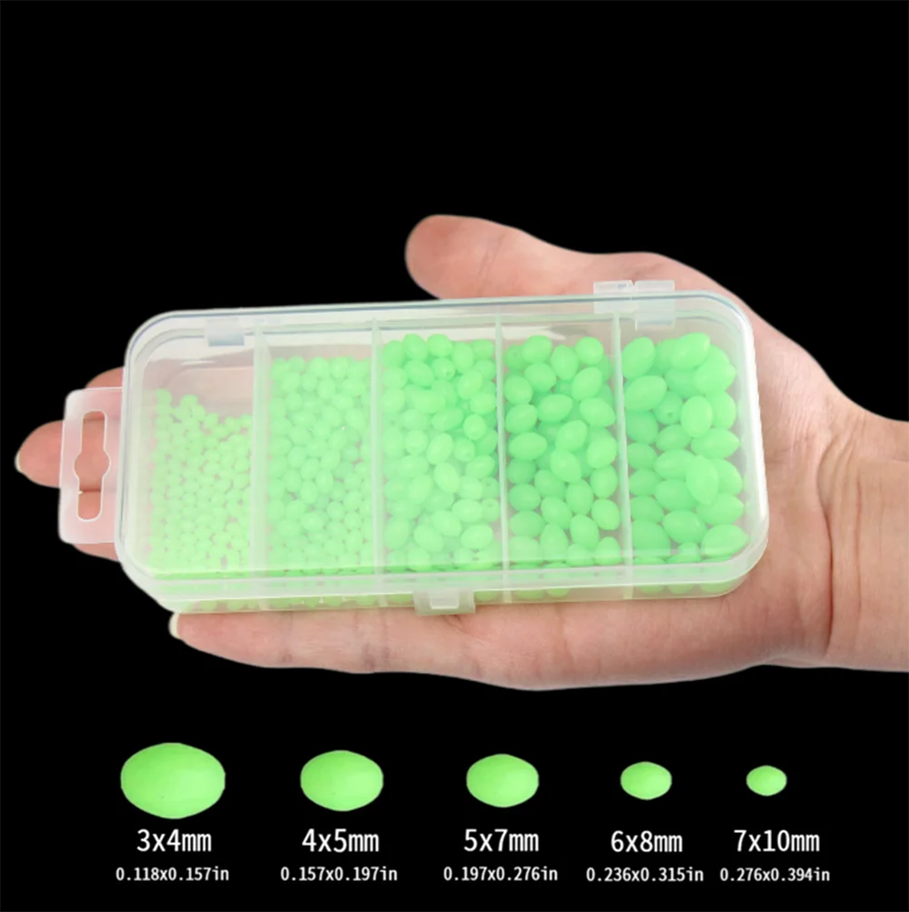 JSFUN Luminous Fishing Beads 375Pcs Set For Lure Tackle