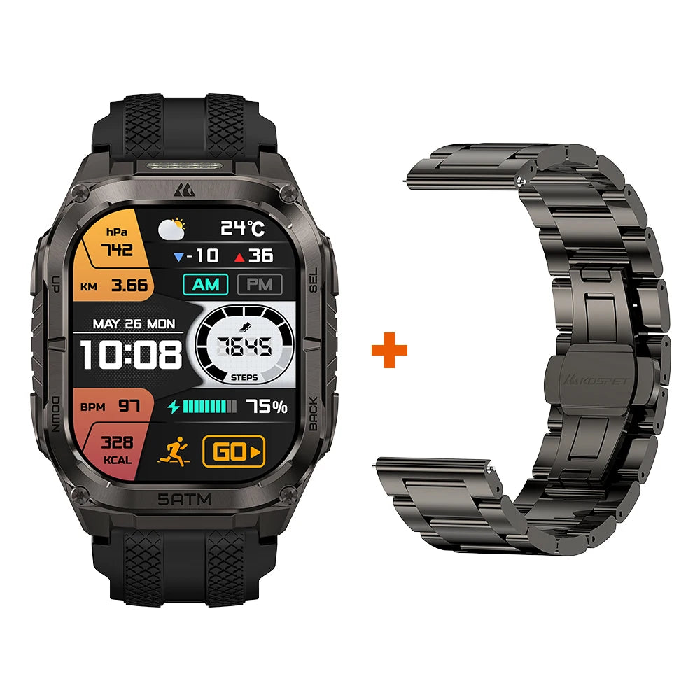 KOSPET Tank M4C Rugged Smartwatch For Men Military Grade GPS