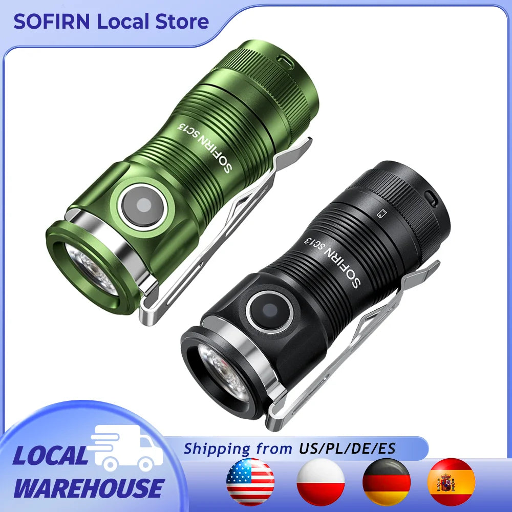 Sofirn Mini SC13 SST40 1300lm Tactical Rechargeable Flashlight