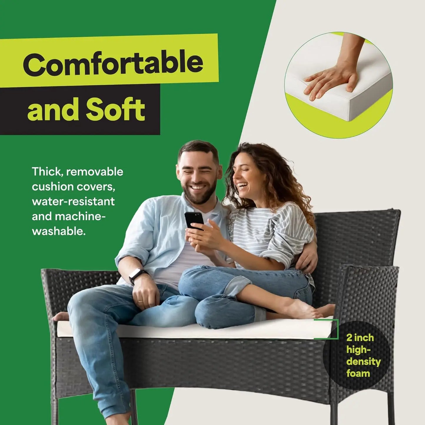 Xiaolang 4-Piece Outdoor Patio Furniture Set With Glass Top Table