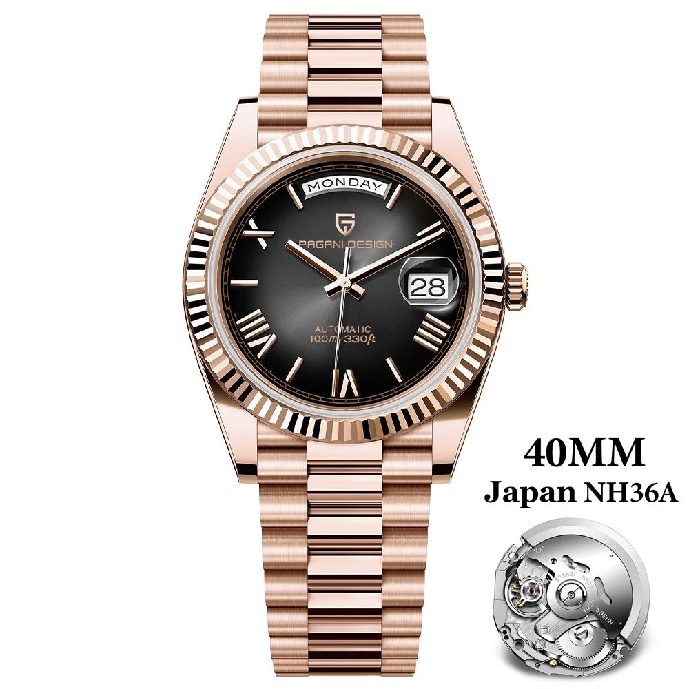 PAGANI DESIGN DD40 Luxury Automatic Mens Watch NH36A Sapphire Crystal