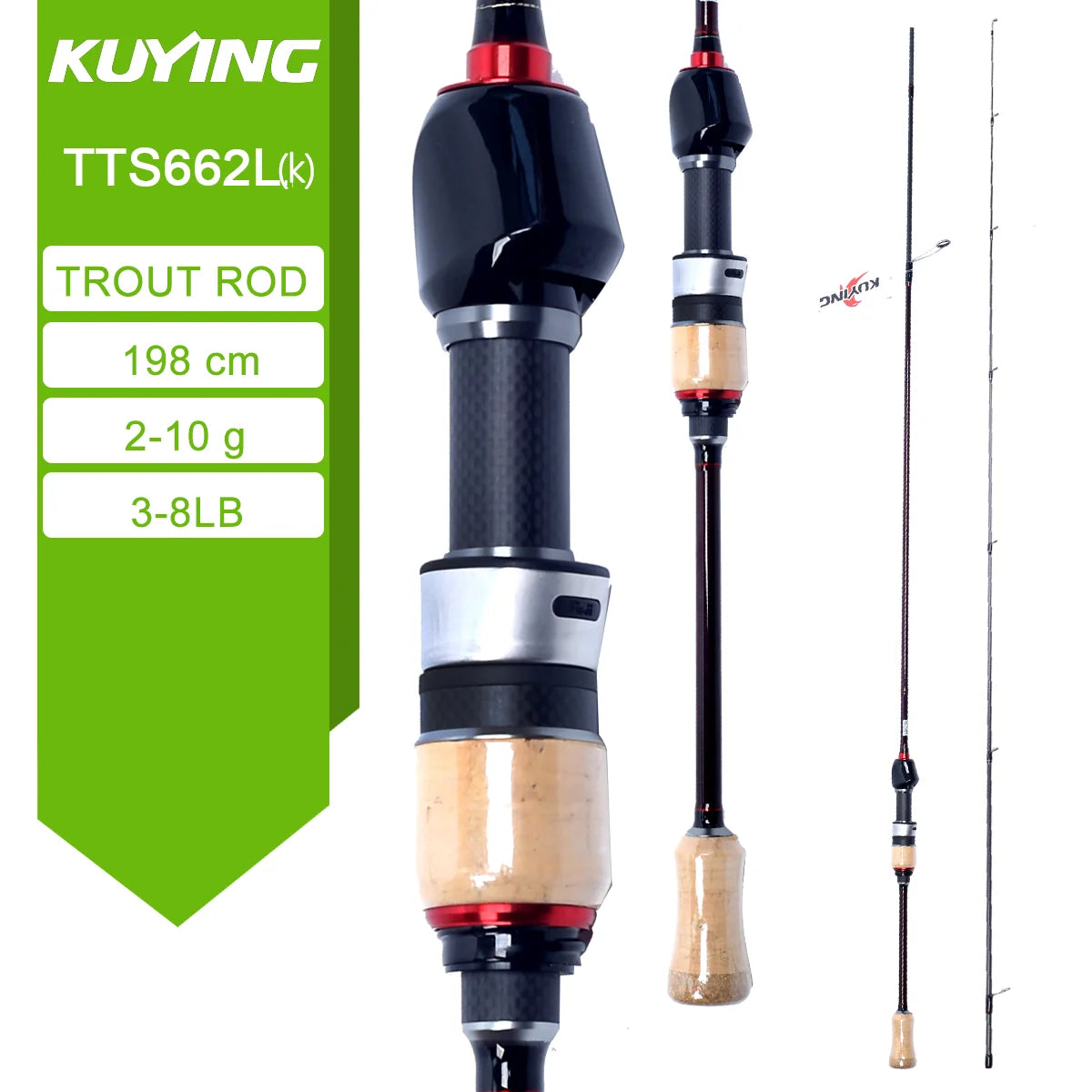 KUYING TETON Spinning Casting Rod BFS Carbon Lure Rod
