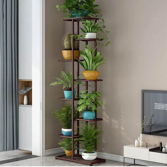 8 Tier Metal Plant Stand Indoor Outdoor Garden Display Rack