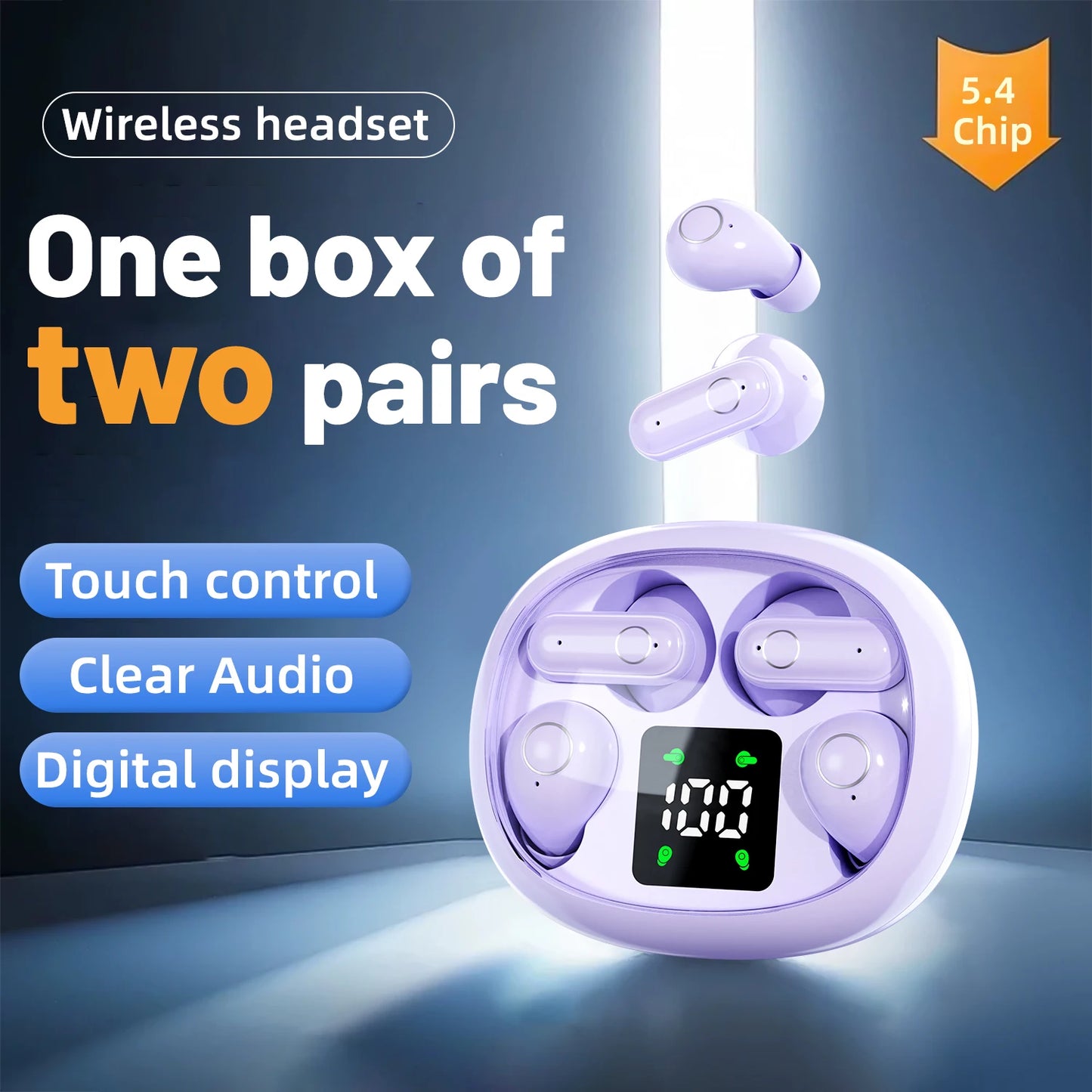 SHUKE Mini Sleep Earbuds Wireless Bluetooth Headphones With ANC