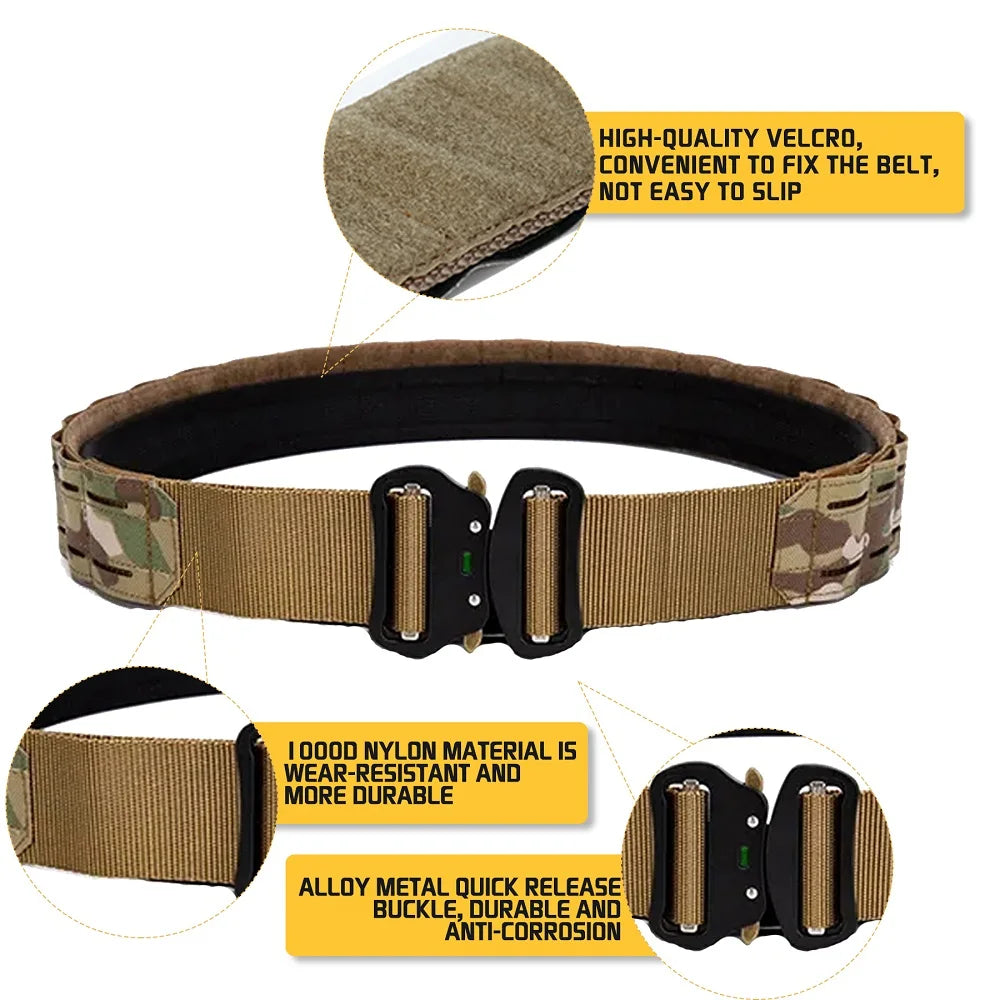 NONECN UnionTac Tactical Girdle Belt 1000D Nylon Molle Quick Release