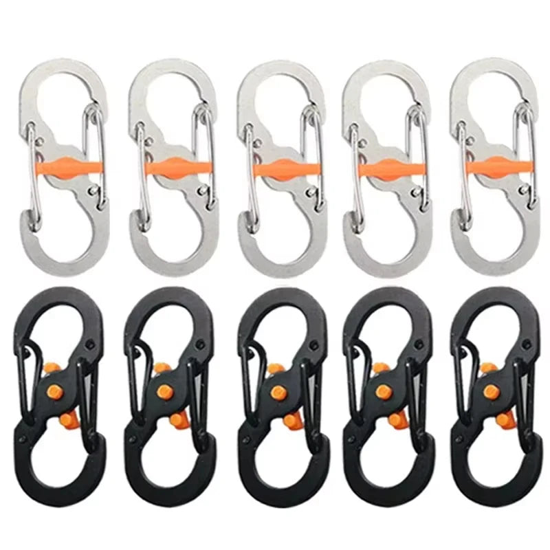Mini S Type Locking Carabiner Aluminum Outdoor Gear