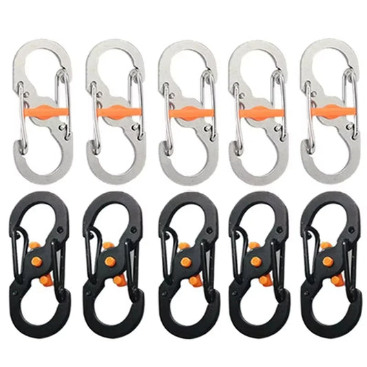 Mini S Type Locking Carabiner Aluminum Outdoor Gear