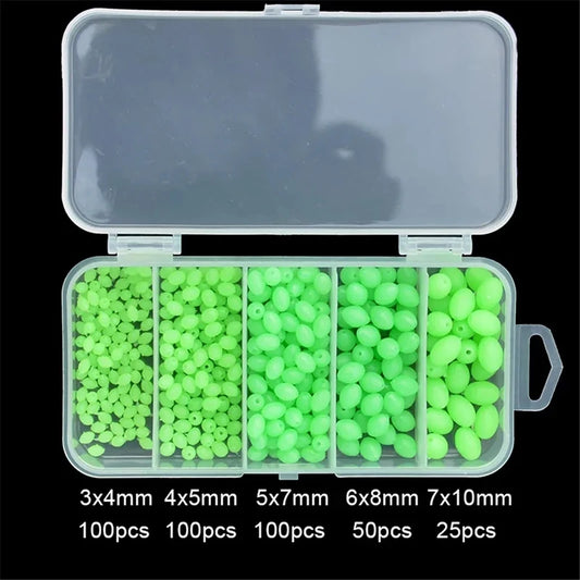 JSFUN Luminous Fishing Beads 375Pcs Set For Lure Tackle