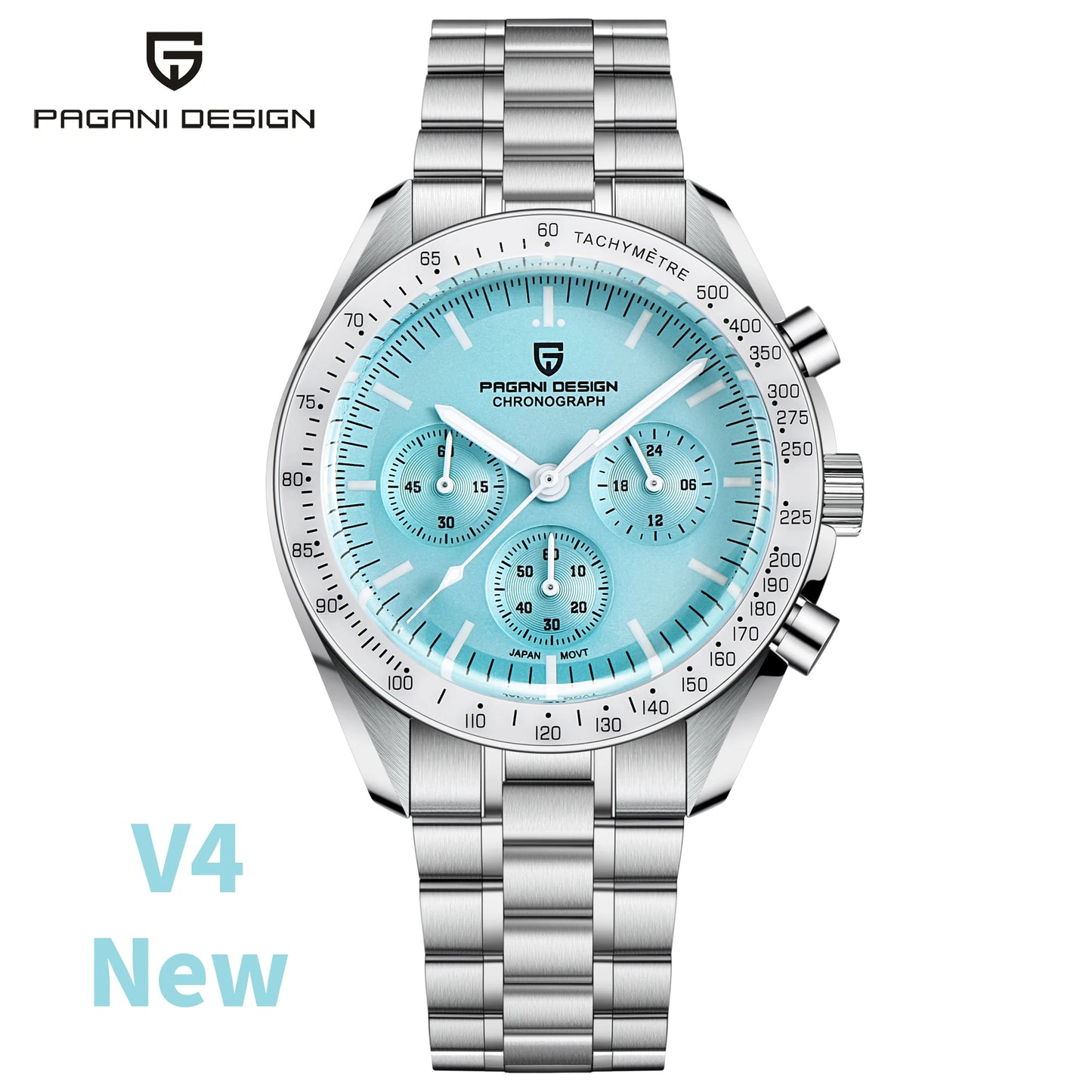 PAGANI DESIGN Saturn Mens Quartz Chronograph Watch AR Sapphire Crystal