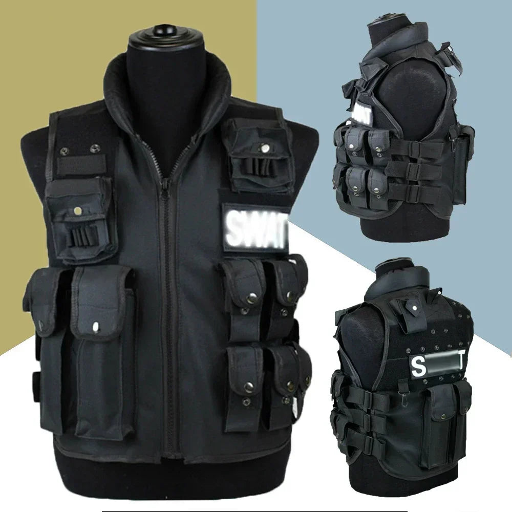 SWAT Multi Pockets Tactical Vest for Outdoor Training and Paintball