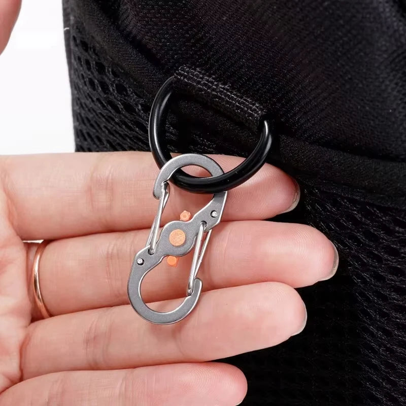 Mini S Type Locking Carabiner Aluminum Outdoor Gear