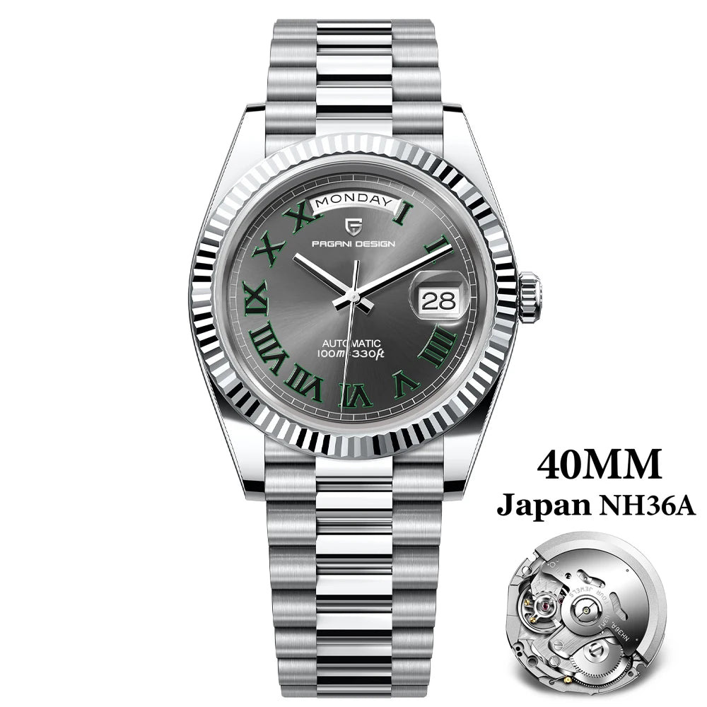 PAGANI DESIGN DD40 Luxury Automatic Mens Watch NH36A Sapphire Crystal