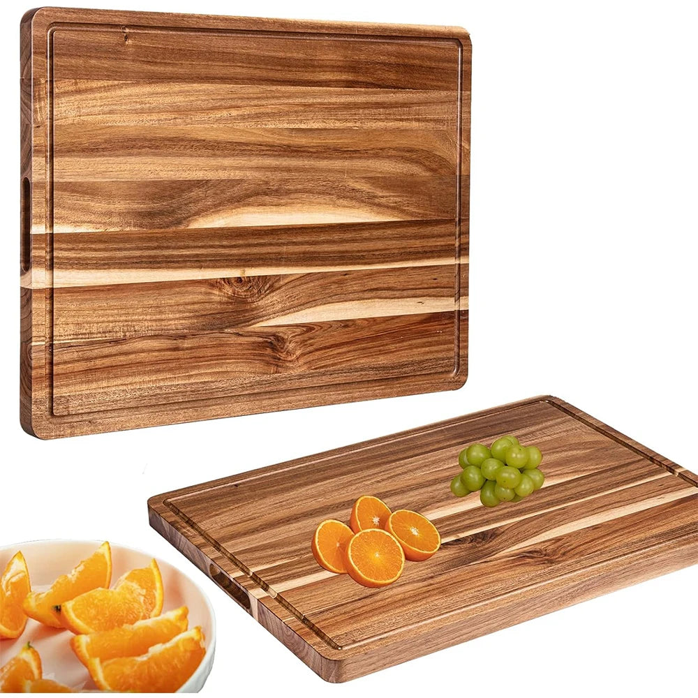TWISTER CK Wood Cutting Board with Juice Groove for Kitchen