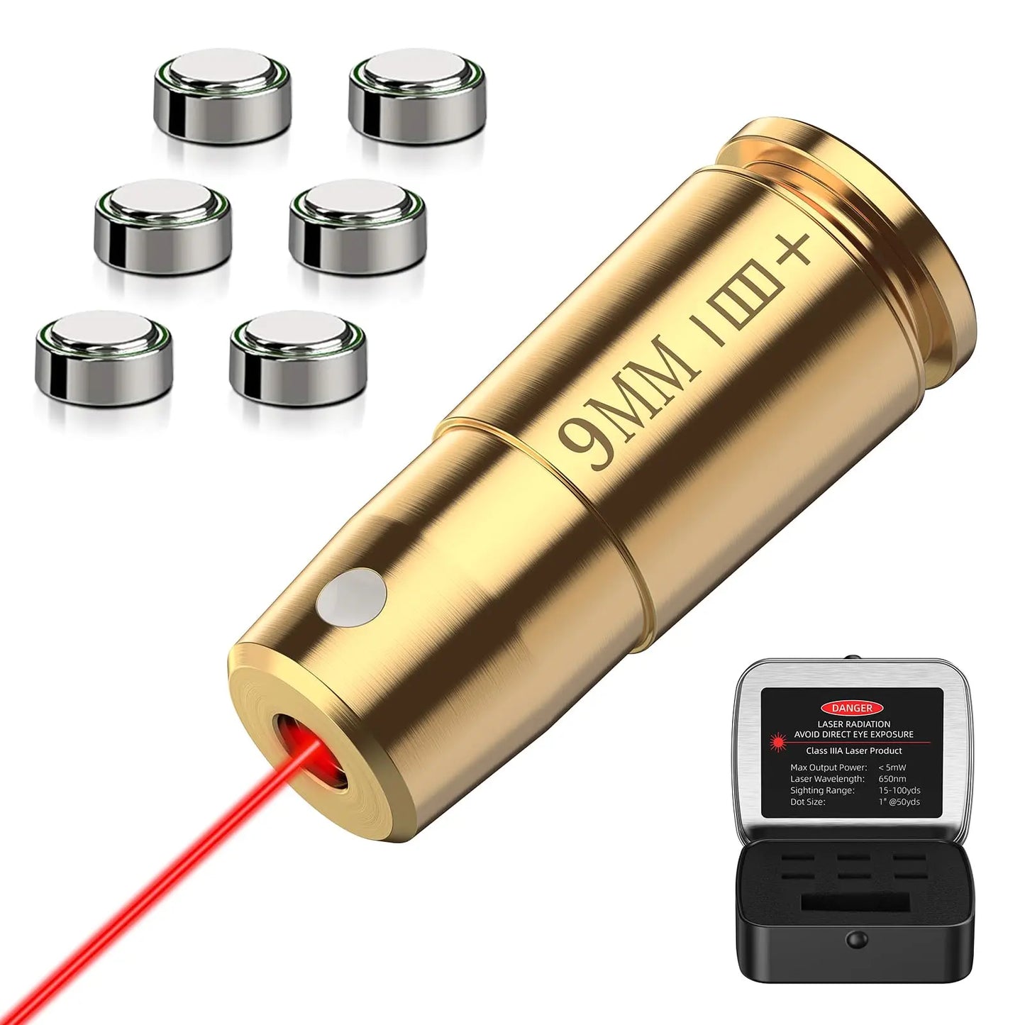9mm Bore Sight Laser With Case And Extra Batteries
