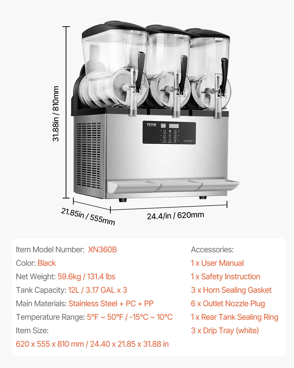 SucceBuy Commercial Slushy Machine For Parties And Restaurants