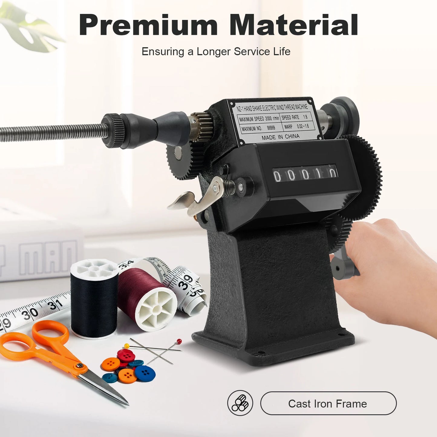 Fishing Line Spooler With Counting Machine For Accurate Spooling