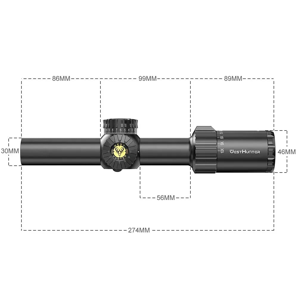 WestHunter HD Gen2 1-10x24 IR LPVO Riflescope