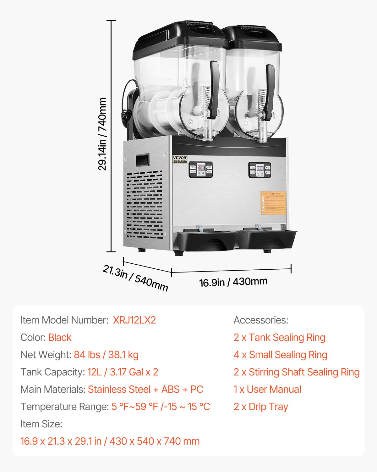 SucceBuy Commercial Slushy Machine For Parties And Restaurants