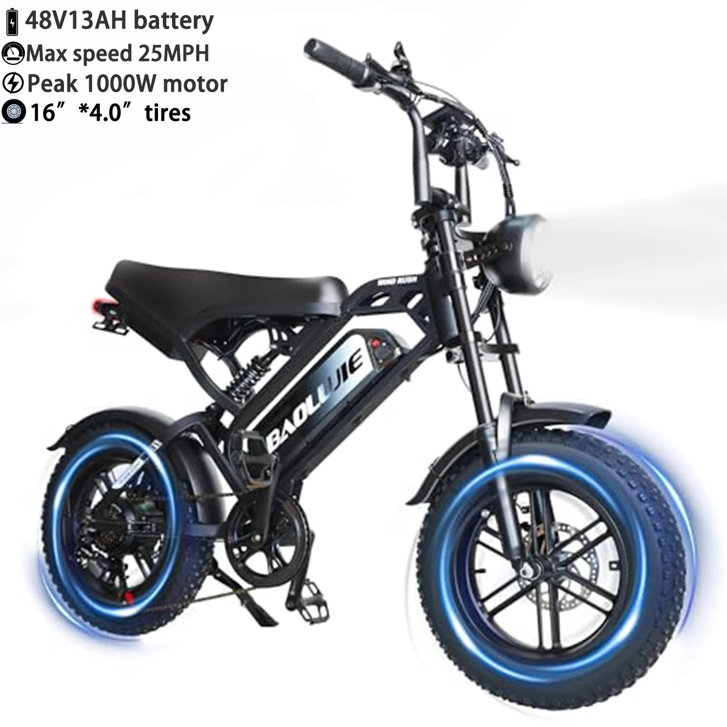 Baolujie Peak Dual Motor Electric Bicycle 3000W 5000W 48V