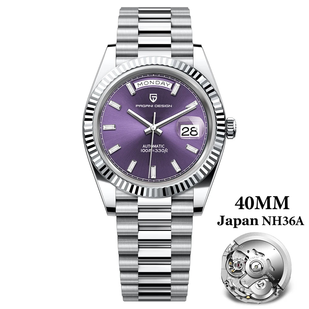 PAGANI DESIGN DD40 Luxury Automatic Mens Watch NH36A Sapphire Crystal