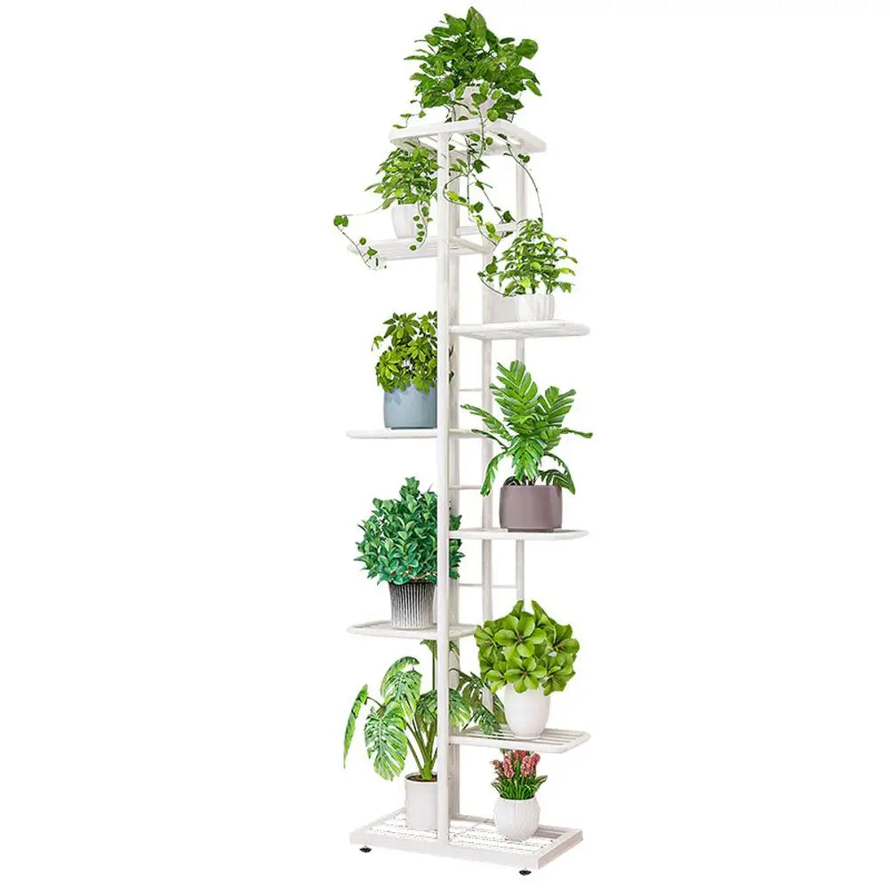 8 Tier Metal Plant Stand Indoor Outdoor Garden Display Rack