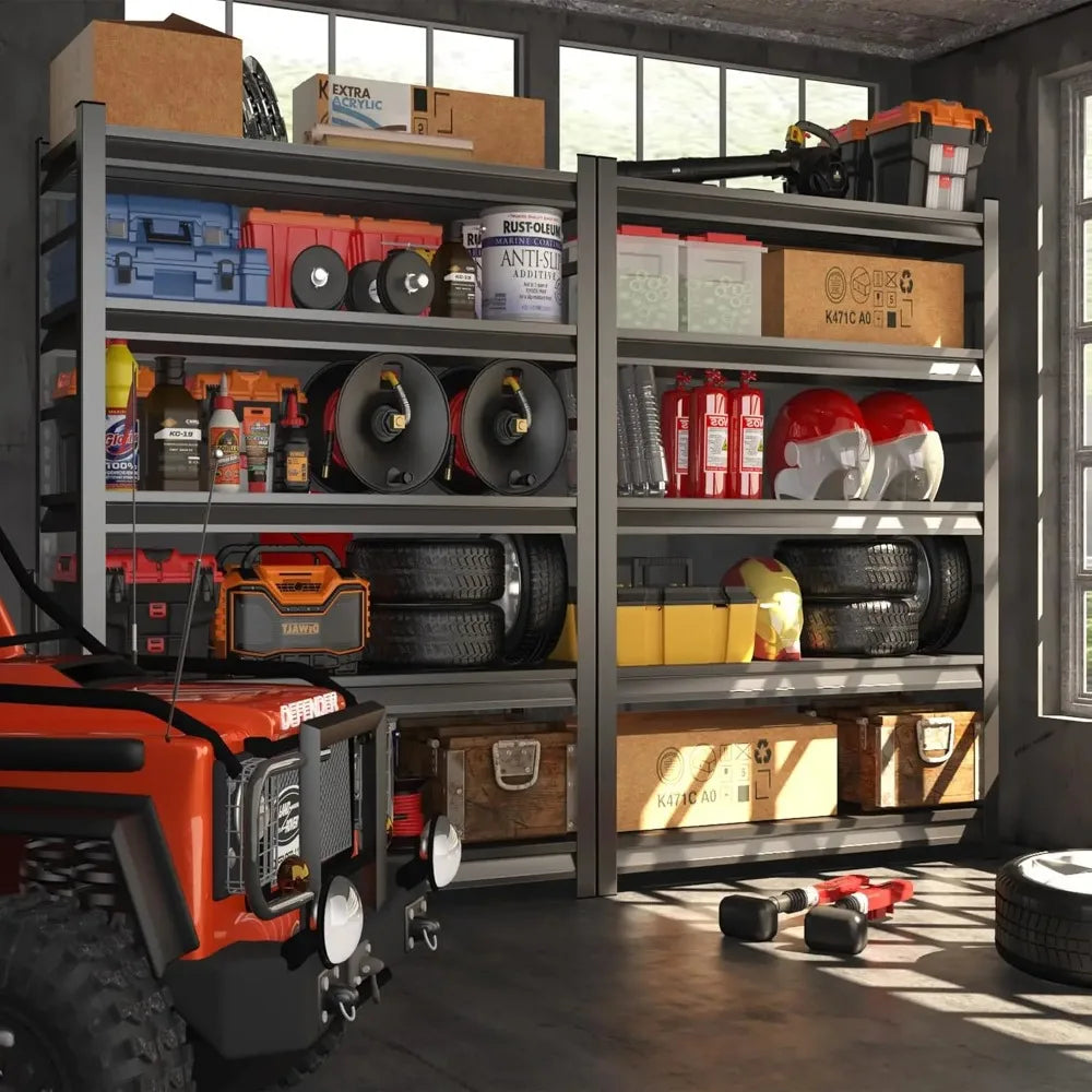 JIMANG 5 Tier Heavy Duty Garage Shelving Unit Steel Shelf 3000 Lbs