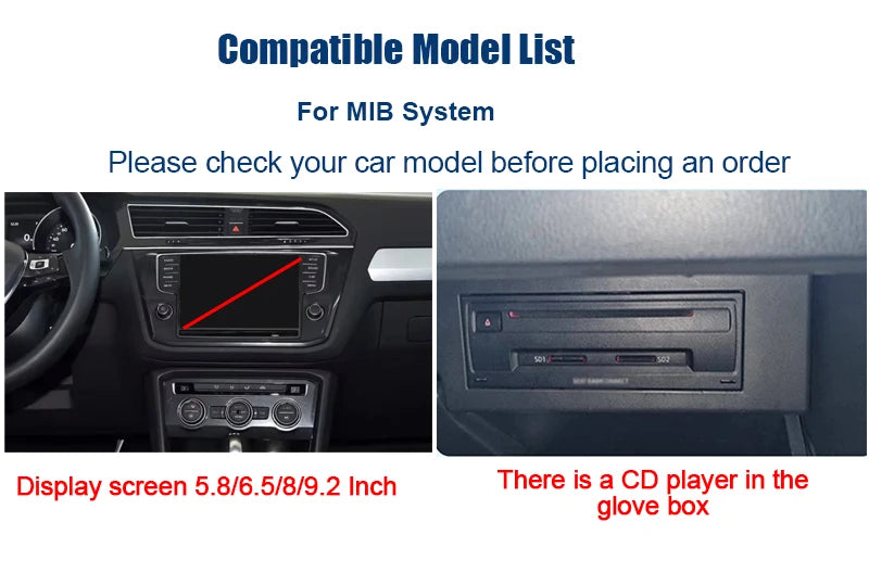 AutoABC Wireless CarPlay AndroidAuto Adapter for VW Golf 7 Tiguan