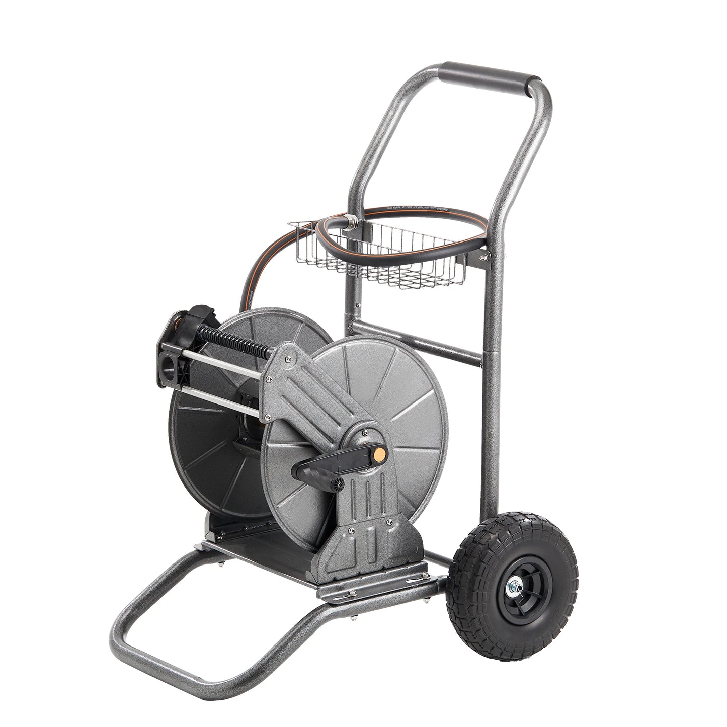 Giraffe Tools Heavy Duty Metal Hose Reel Cart With Wheels